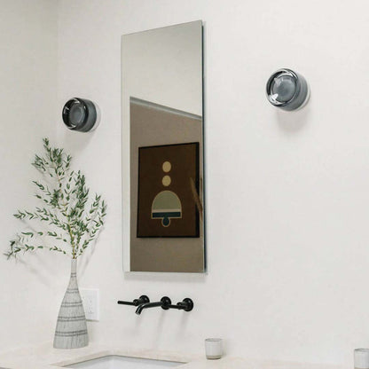 Modern Wall Light Elegant Dimpled Design Metal and Glass Sconce 2