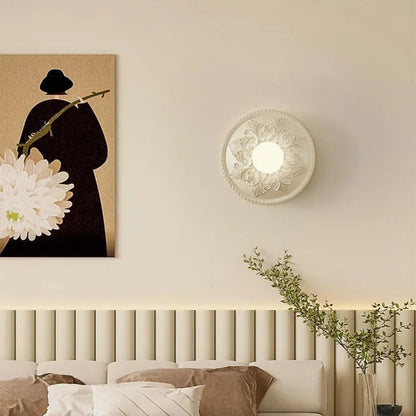 Modern Wall Sconce Milky Coffee Resin Contemporary Design Lighting 5