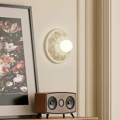 Modern Wall Sconce Milky Coffee Resin Contemporary Design Lighting 7