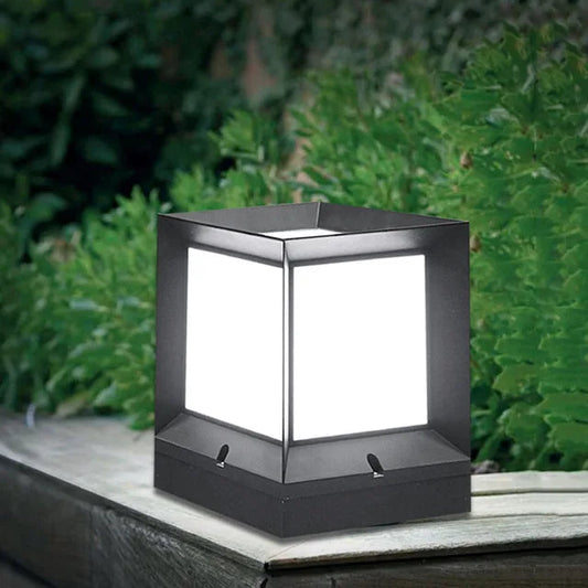 Moderne Außenleuchte – Schlanke Aluminium-Würfelleuchte zur Beleuchtung von Garten, Terrasse und Wegen 0