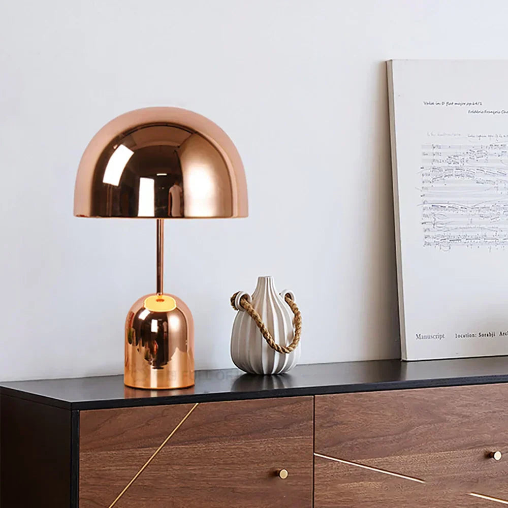 Moderne Dimmbare LED Tischlampe im Pilzdesign aus ABS und Stahl – Stilvolle Tischleuchte für Wohnräume und Büros 1