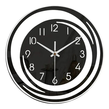 Moderne Schwarze Wanduhr aus Acryl – Geräuschloses Design für Eleganz und Ruhe 2