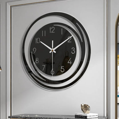 Moderne Schwarze Wanduhr aus Acryl – Geräuschloses Design für Eleganz und Ruhe 3