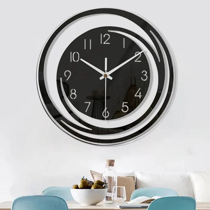 Moderne Schwarze Wanduhr aus Acryl – Geräuschloses Design für Eleganz und Ruhe 4