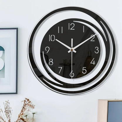Moderne Schwarze Wanduhr aus Acryl – Geräuschloses Design für Eleganz und Ruhe 5