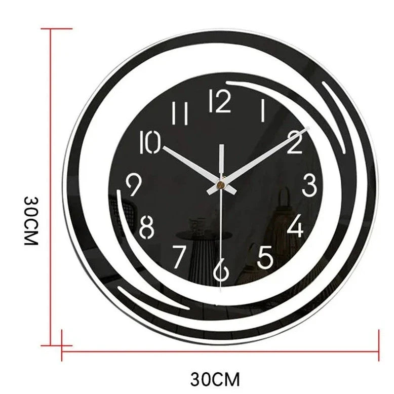 Moderne Schwarze Wanduhr aus Acryl – Geräuschloses Design für Eleganz und Ruhe 7