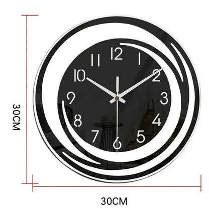 Moderne Schwarze Wanduhr aus Acryl – Geräuschloses Design für Eleganz und Ruhe 7