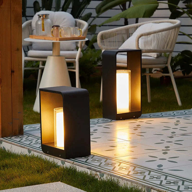 Moderne Solar-Gartenleuchten aus Edelstahl – wasserdichte Außenleuchten 2