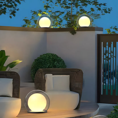 Moderne Solar-Säulenlampe für den Außenbereich – wetterfeste Gartenleuchte mit zweischichtigem Mondlicht-Design 11
