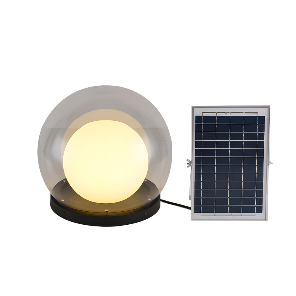 Moderne Solar-Säulenlampe für den Außenbereich – wetterfeste Gartenleuchte mit zweischichtigem Mondlicht-Design 5