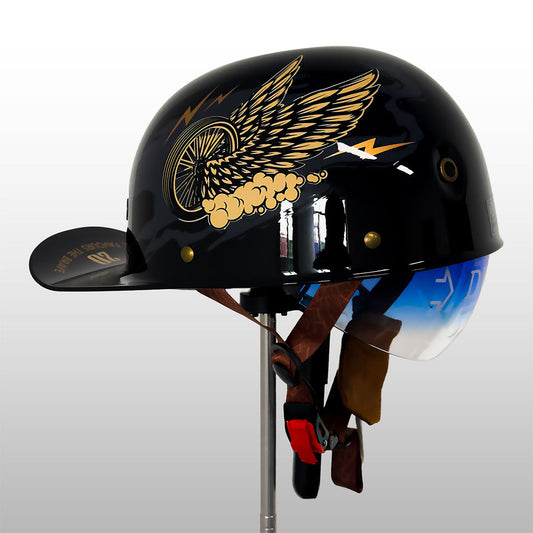 Moto-Baseballkappenhelm – Stilvolle und sichere Fahrausrüstung – DOT- und ECE-geprüft 0