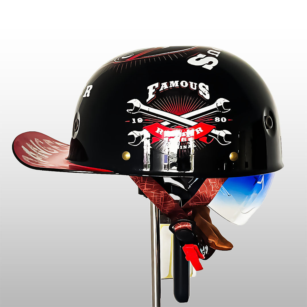 Moto-Baseballkappenhelm – Stilvolle und sichere Fahrausrüstung – DOT- und ECE-geprüft 1