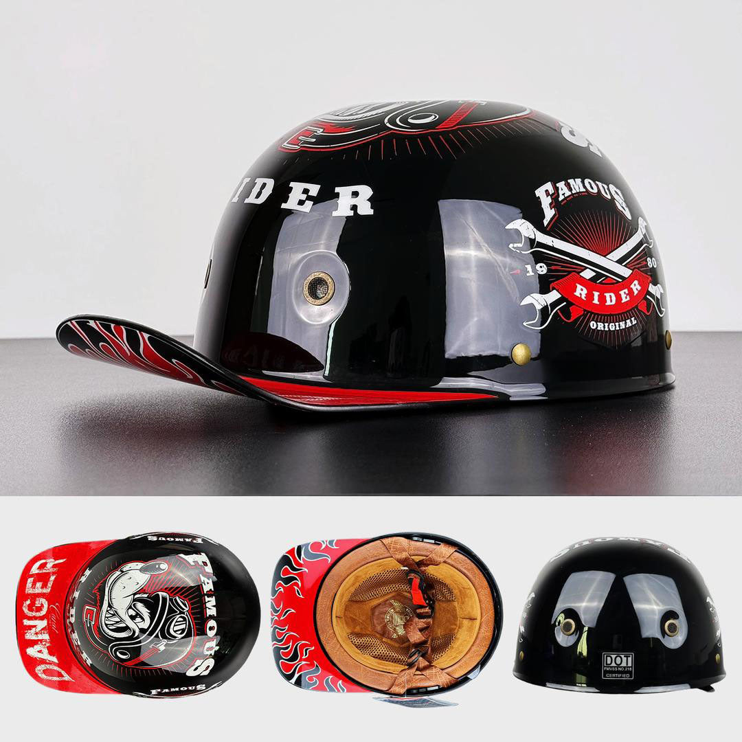 Moto-Baseballkappenhelm – Stilvolle und sichere Fahrausrüstung – DOT- und ECE-geprüft 7