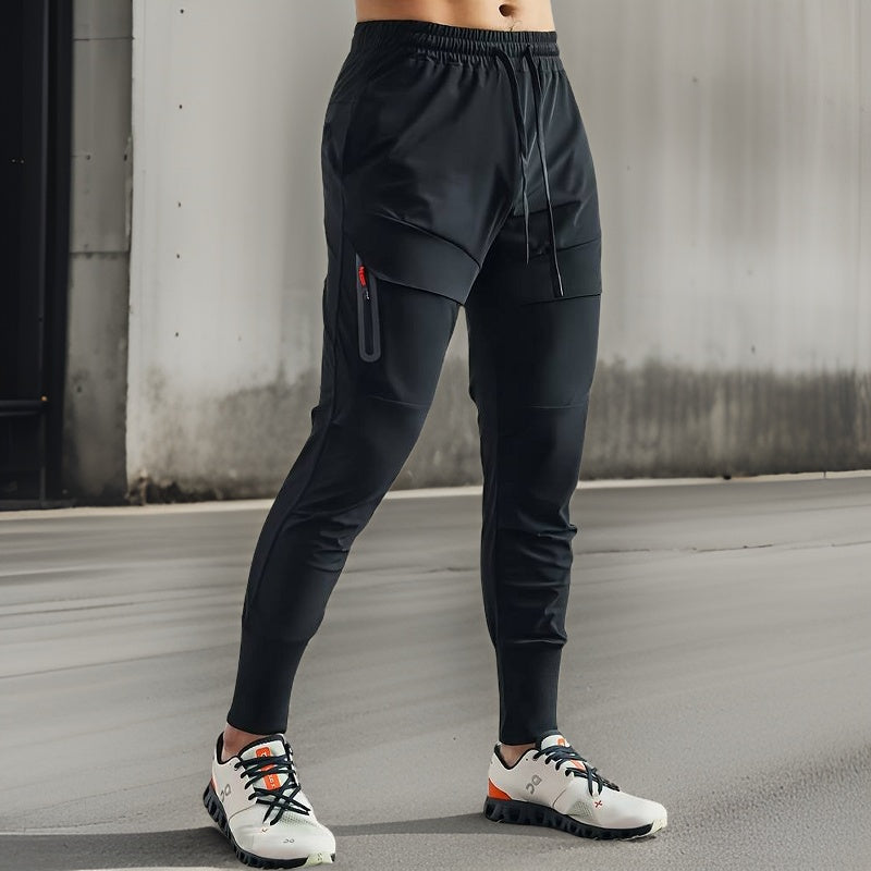 Herren Trainingshose Slim Fit Atmungsaktiv Mit Mehrfach-Taschen Flexibel-1