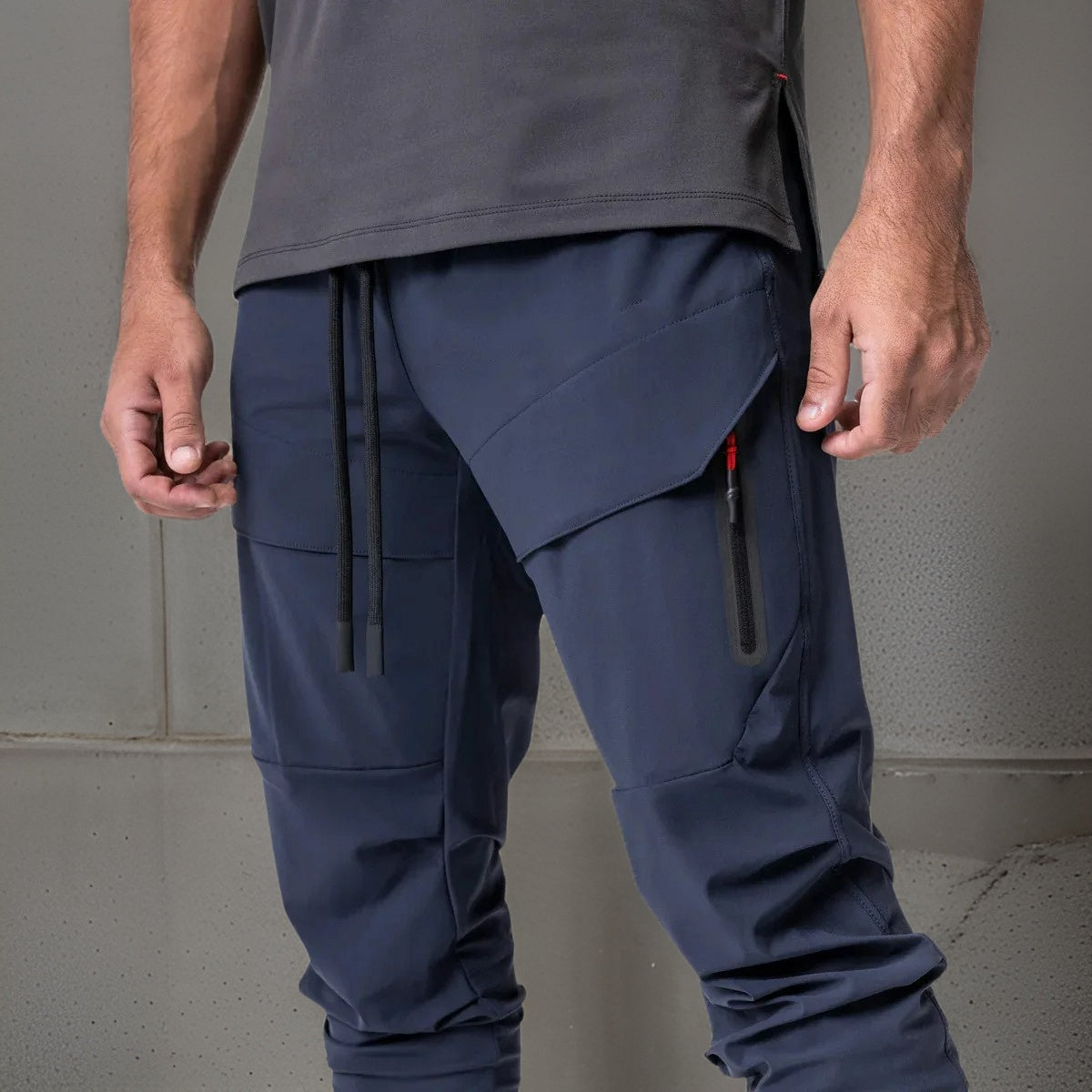 Herren Trainingshose Slim Fit Atmungsaktiv Mit Mehrfach-Taschen Flexibel-4
