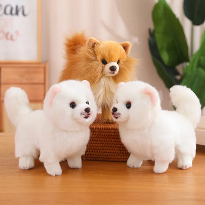 Niedlicher Plüschhund Pomeranian – Weiches Spielzeug für Kinder, Ideales Geschenk für Mädchen 0