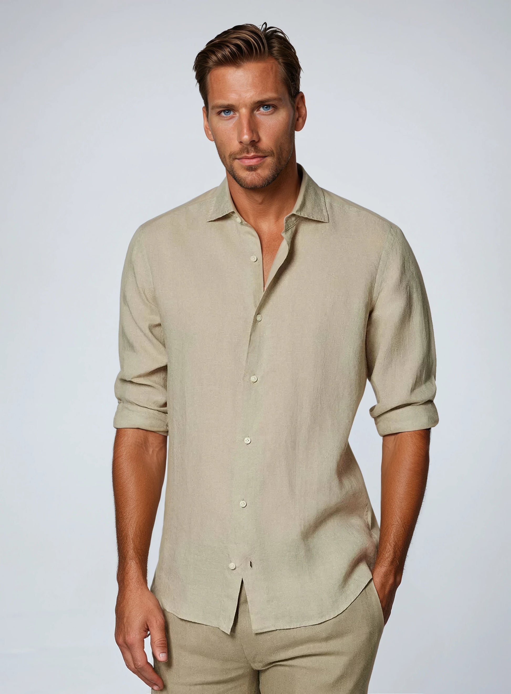 Noah | Elegantes Atmungsaktives Leinenhemd Herren 0