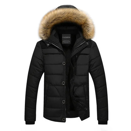 Noah | Stylischer Warmer Wintermantel Herren Mit Pelzverkleidung 0