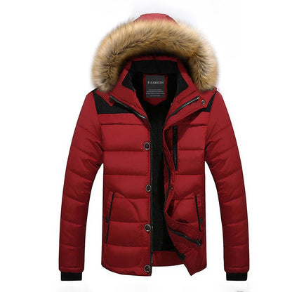 Noah | Stylischer Warmer Wintermantel Herren Mit Pelzverkleidung 2