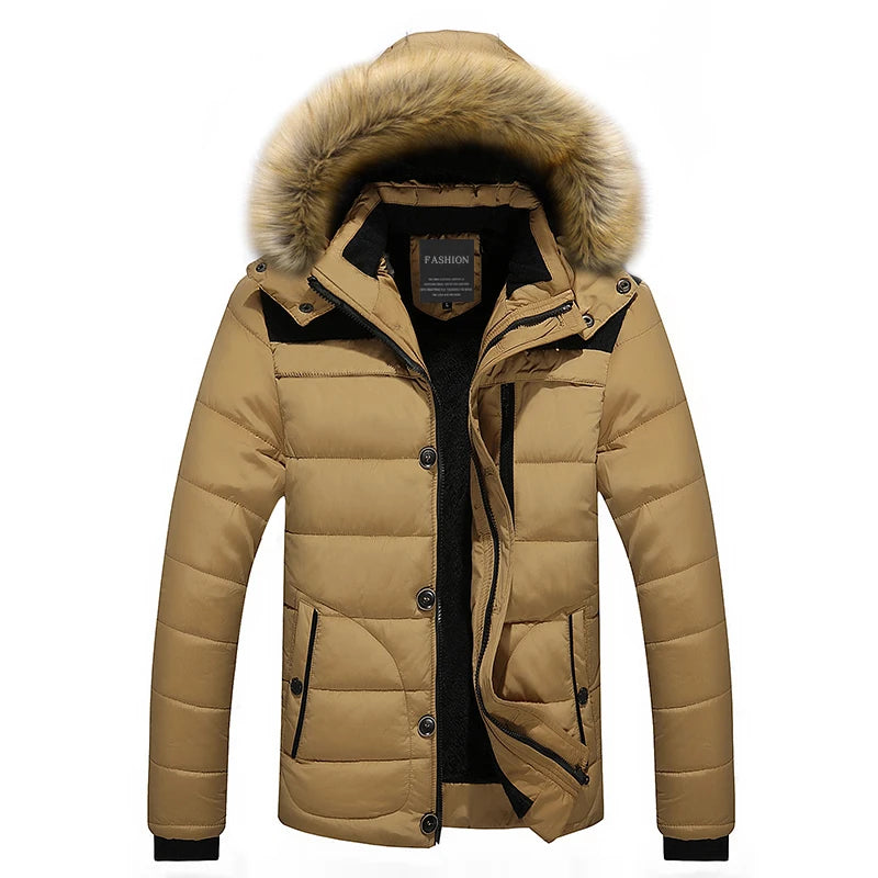 Noah | Stylischer Warmer Wintermantel Herren Mit Pelzverkleidung 4