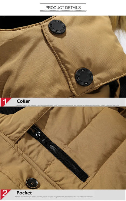 Noah | Stylischer Warmer Wintermantel Herren Mit Pelzverkleidung 5