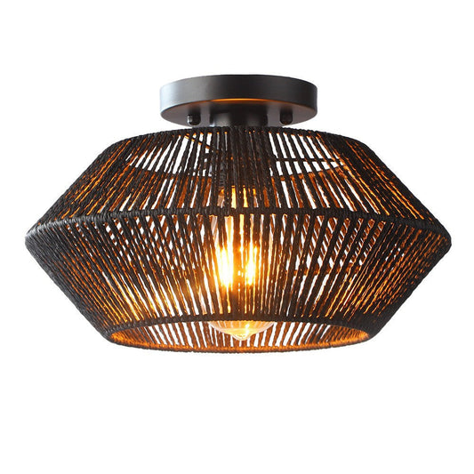 Novion | Vintage Deckenlampe aus Bambusgeflecht mit modernem Touch 0