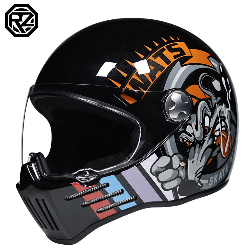 Men's Full Face Motorcycle Helmet Carbon Fiber Lightweight DOT ECE Certified