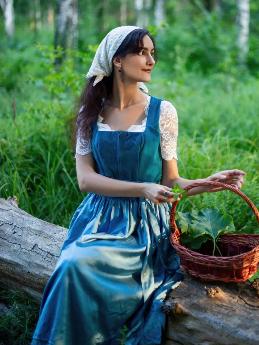 Oktoberfest-Dirndl aus Kunstfleece mit Schürze 0
