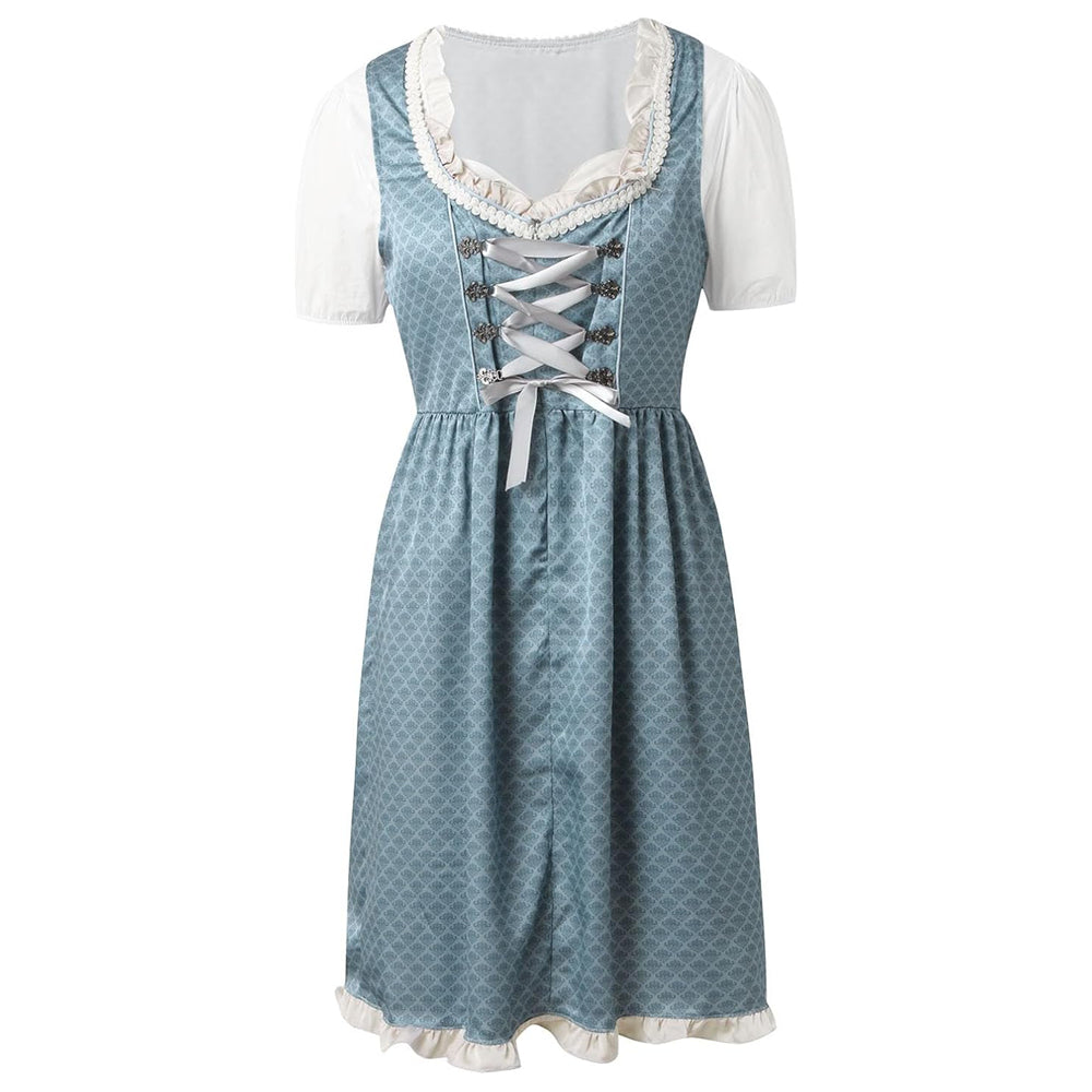 Oktoberfest 3-teiliges Dirndl zum Schnüren mit Schürze & Bluse 5