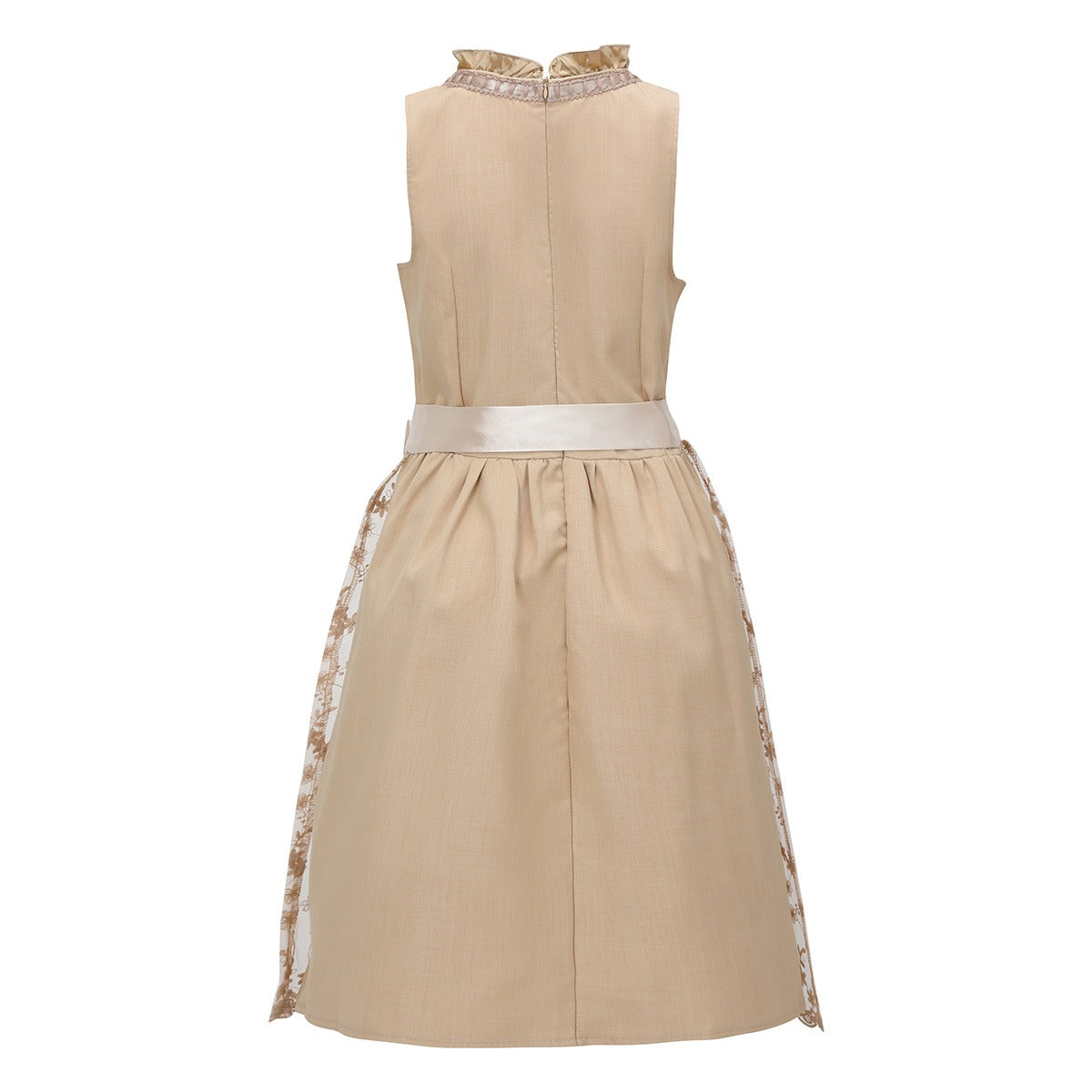 Oktoberfest Apricot Vintage Dirndl Kleid mit Schürze 2
