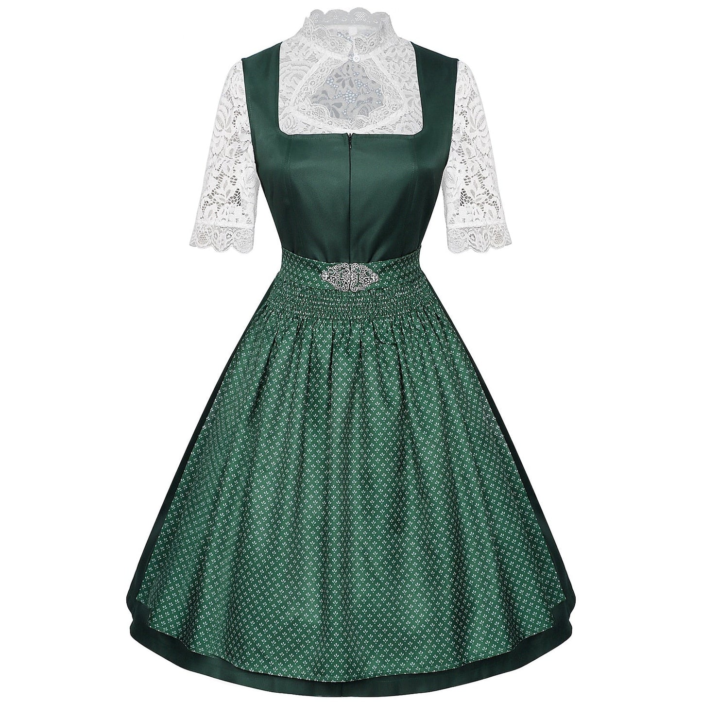 Oktoberfest Bayerisches Dirndlkleid mit Schürze und Spitzenbluse 1
