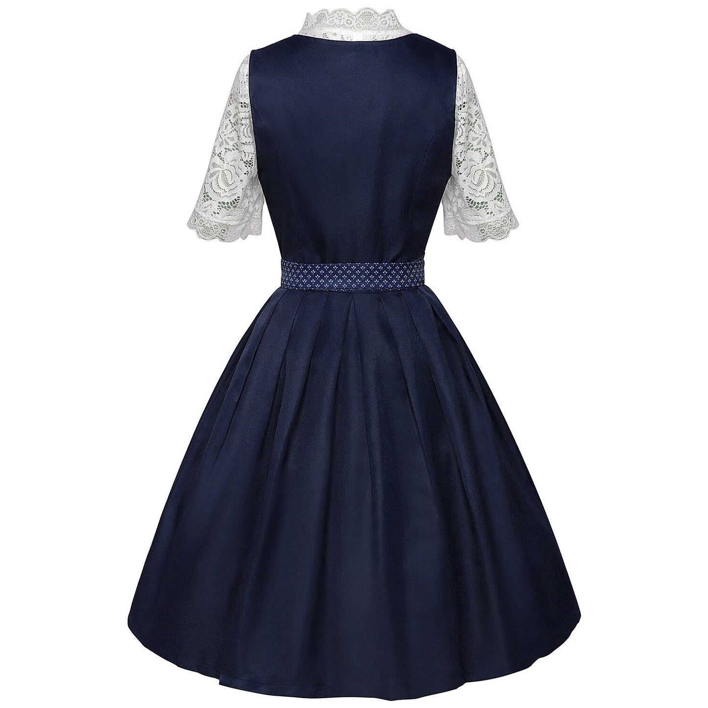 Oktoberfest Bayerisches Dirndlkleid mit Schürze und Spitzenbluse 3