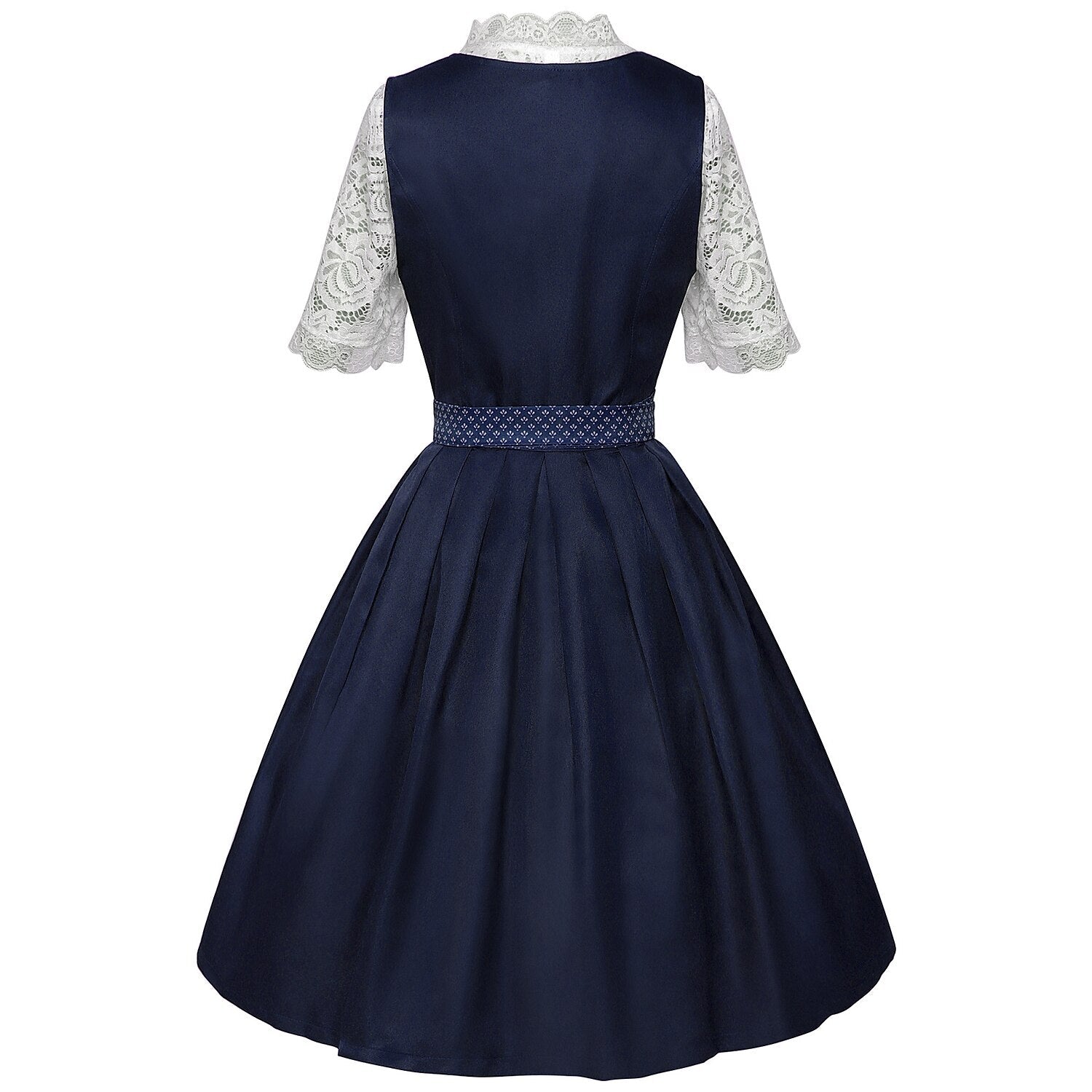 Oktoberfest Bayerisches Dirndlkleid mit Schürze und Spitzenbluse 3