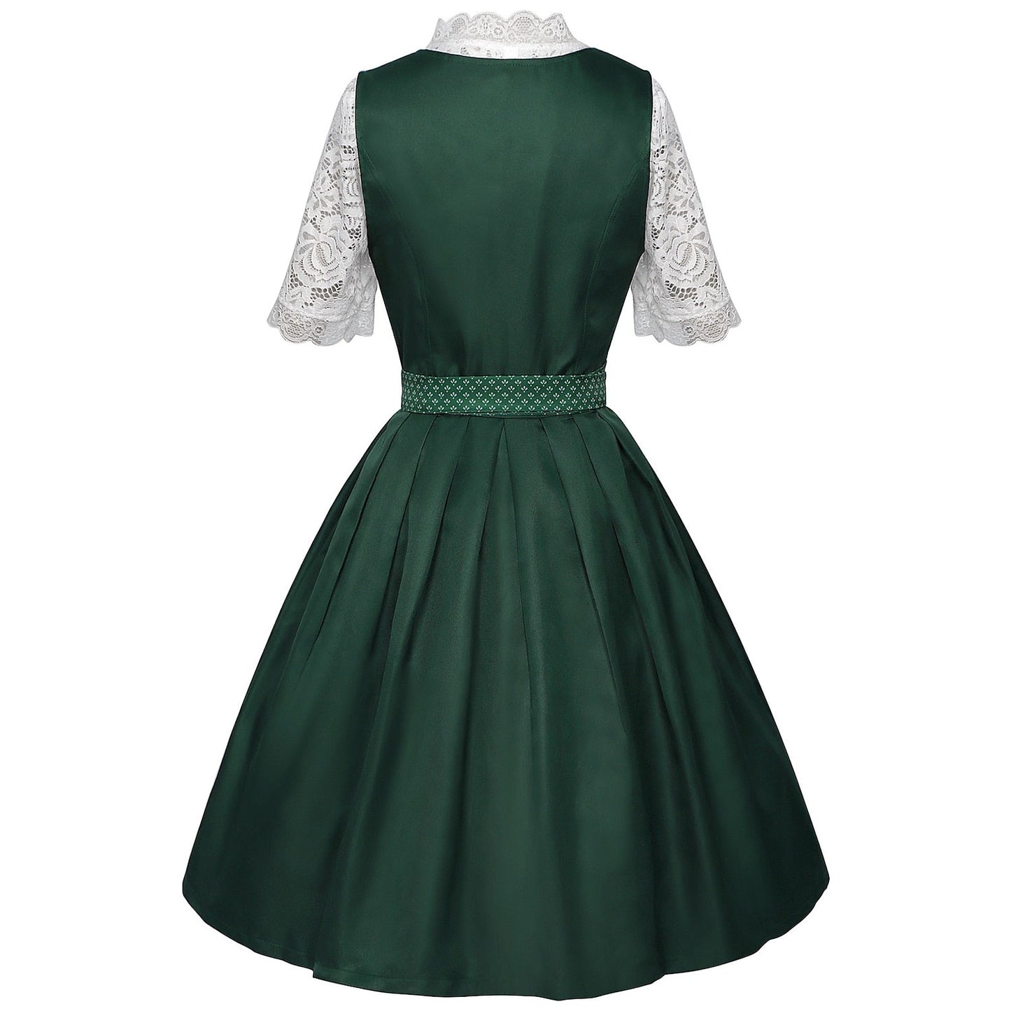 Oktoberfest Bayerisches Dirndlkleid mit Schürze und Spitzenbluse 3