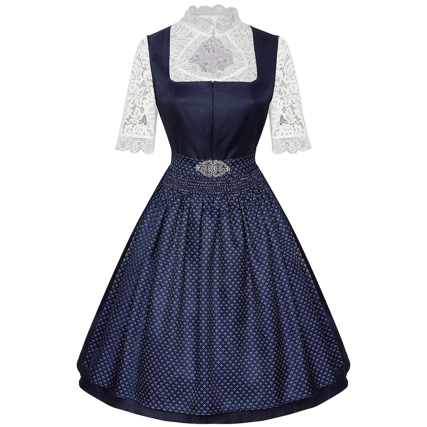 Oktoberfest Bayerisches Dirndlkleid mit Schürze und Spitzenbluse 9
