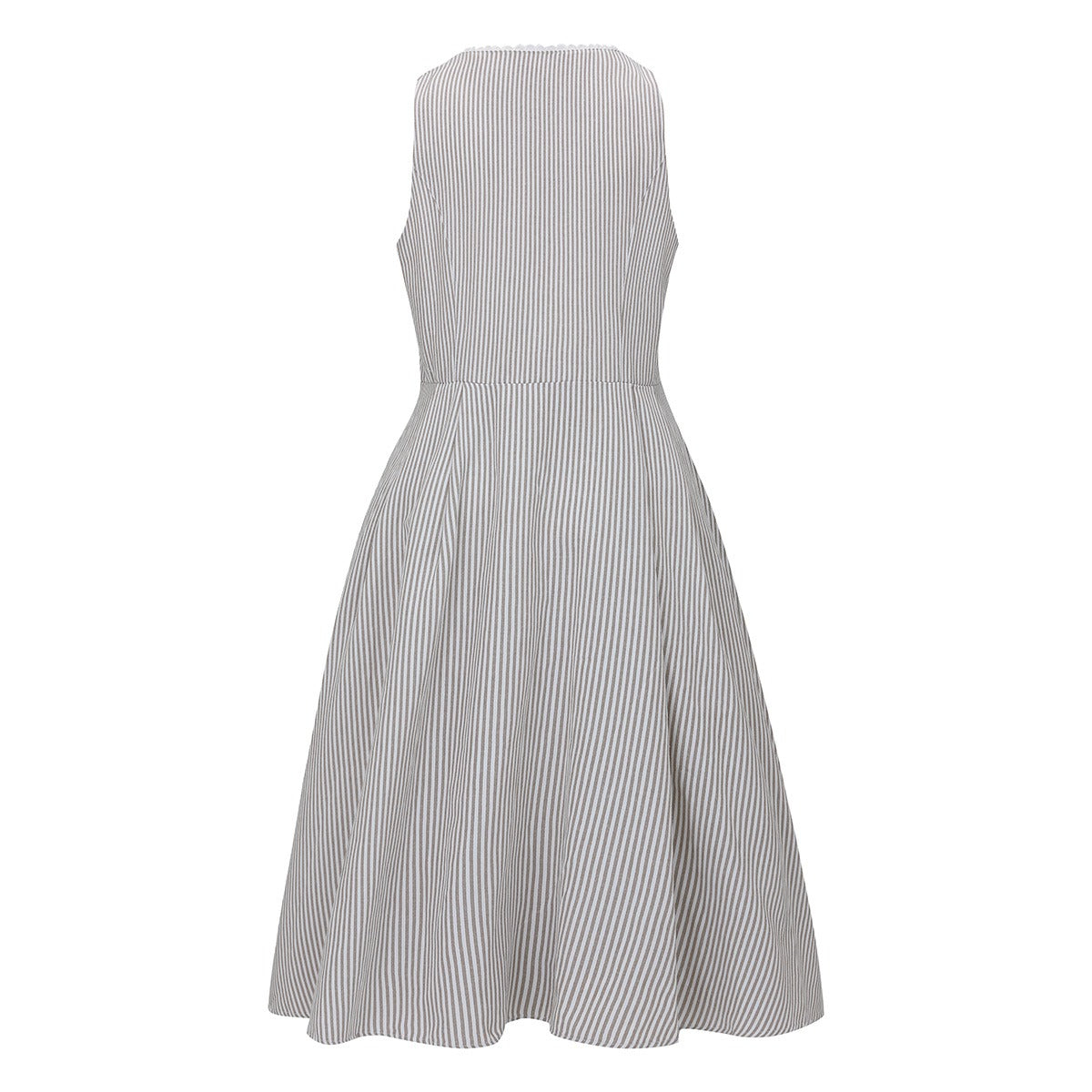 Oktoberfest Beige Retro Dirndl Kleid mit Schürze 3