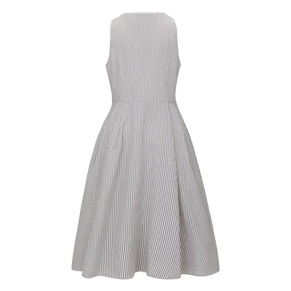 Oktoberfest Beige Retro Dirndl Kleid mit Schürze 3
