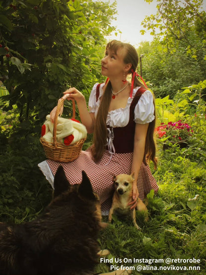 Oktoberfest Bier Kostüm Kleid Dirndl Schürze Set 1