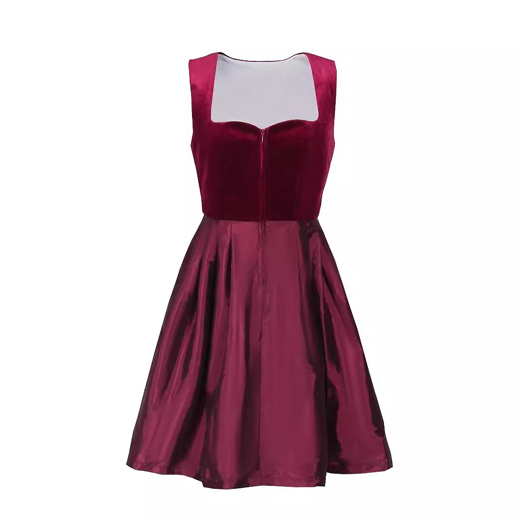 Oktoberfest Burgunderrotes traditionelles Dirndlkleid mit Schürze 3