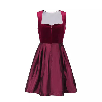 Oktoberfest Burgunderrotes traditionelles Dirndlkleid mit Schürze 3