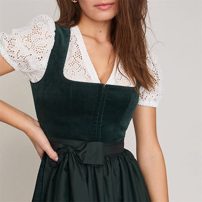 Oktoberfest Damen Dirndl Dunkelgrün 2