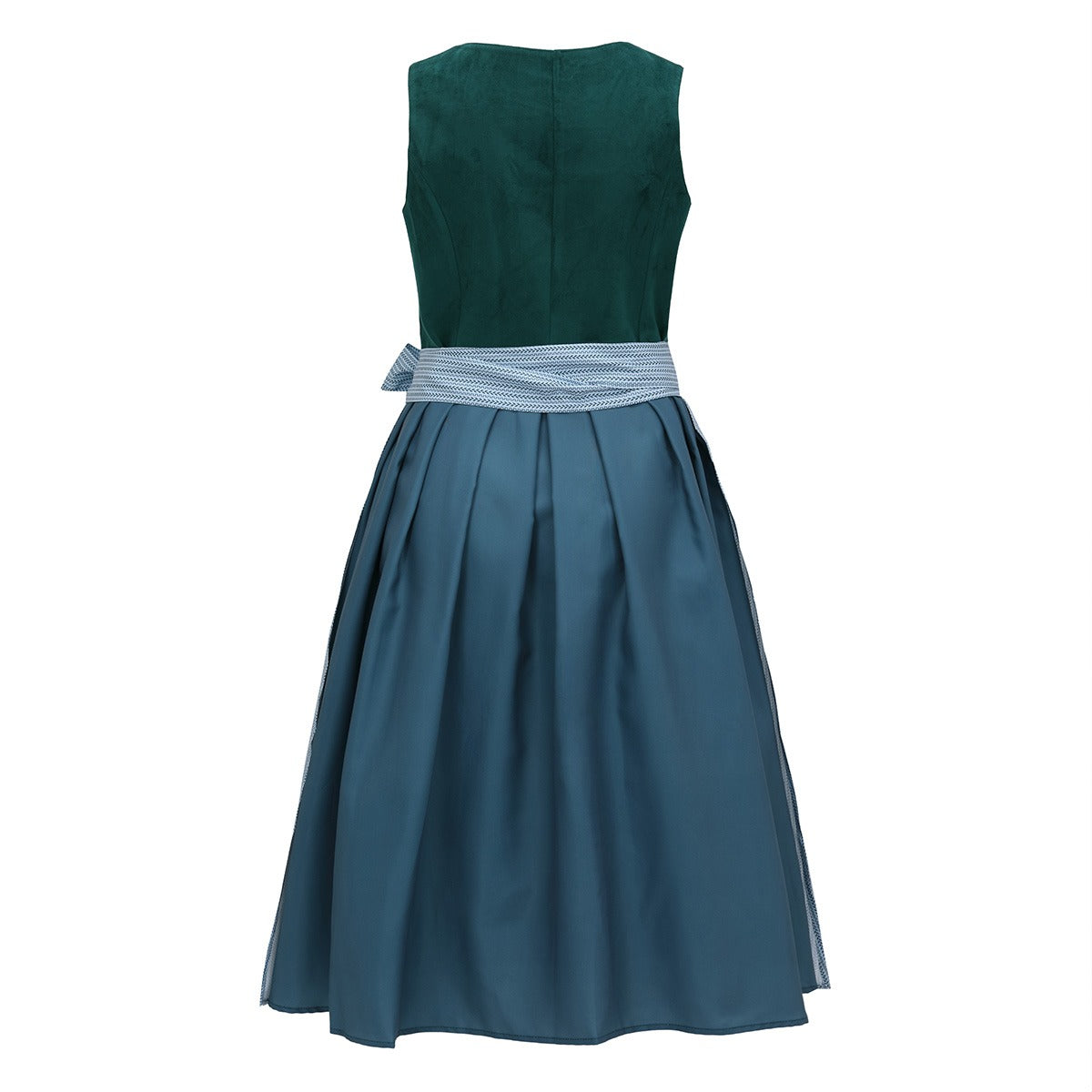 Oktoberfest Damen Dirndl Dunkelgrün mit Schürze 1