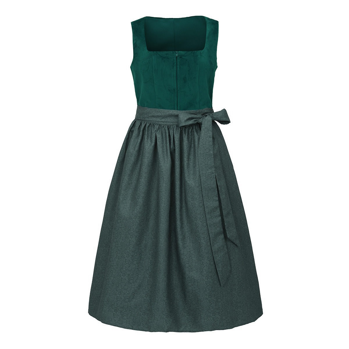 Oktoberfest Damen Dirndl Dunkelgrün mit Schürze 2