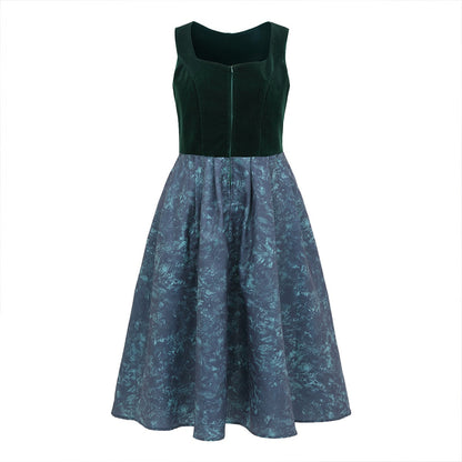 Oktoberfest Damen Dirndl Dunkelgrün mit Schürze 2