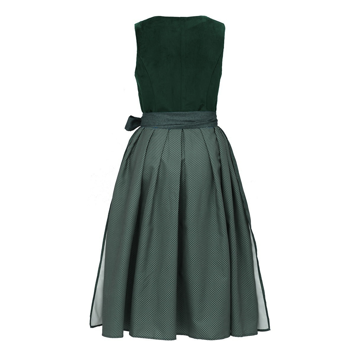 Oktoberfest Damen Dirndl Dunkelgrün mit Schürze 3