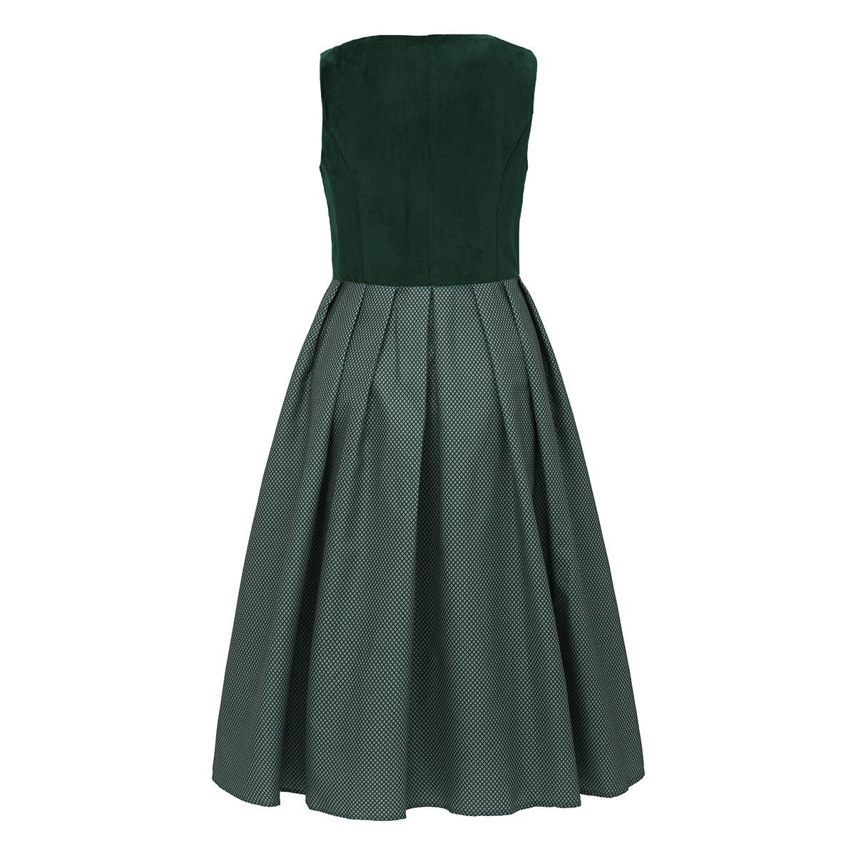 Oktoberfest Damen Dirndl Dunkelgrün mit Schürze 5