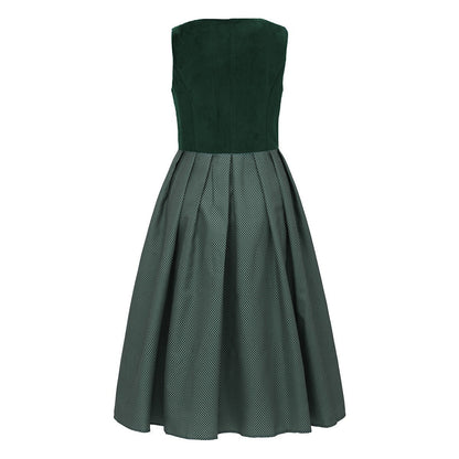 Oktoberfest Damen Dirndl Dunkelgrün mit Schürze 5