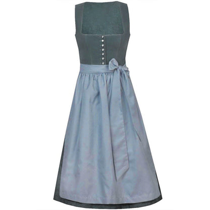 Oktoberfest Damen Dirndl grau mit Schürze 1