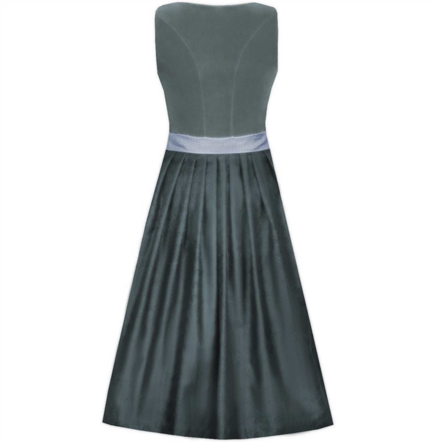 Oktoberfest Damen Dirndl grau mit Schürze 2