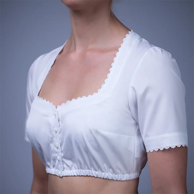 Oktoberfest Damen Dirndlbluse weiß 1